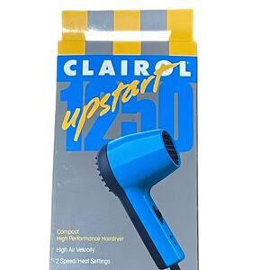 Vintage Clairol Upstart 1250 Blue & Black Collectible Travel Vanity Item NEW
